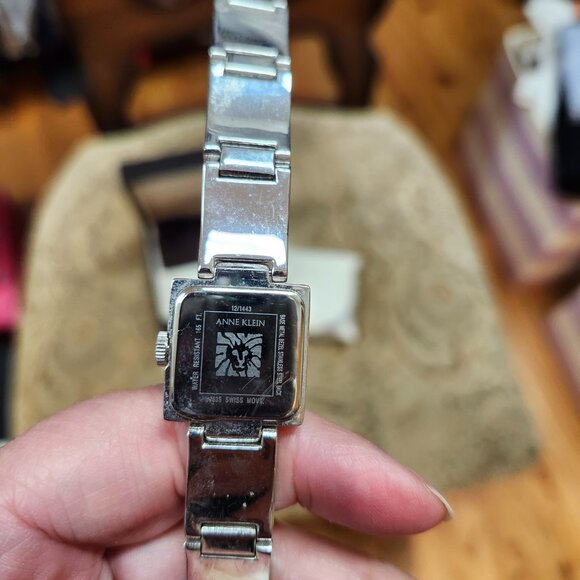 Anne Klein Women 12/1443 MOP Dial Swiss Full Pave Quartz Analog Watch 6 3/4" - Picture 7 of 14